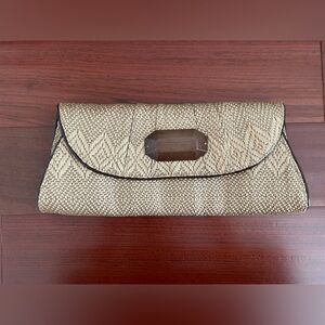 Banana Republic Coastal Beach Tan Clutch Bag